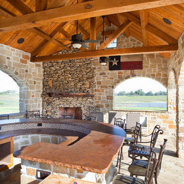 Rustic Timber Frame Home on TX Ranch