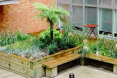 Inspiration for a contemporary patio in Manchester.