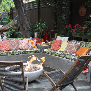 Idee per un patio o portico boho chic