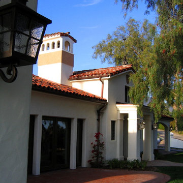 Santa Barbara style Spanish home with Brick Patio
