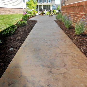 Seamless Slate Concrete Patio And Walkway