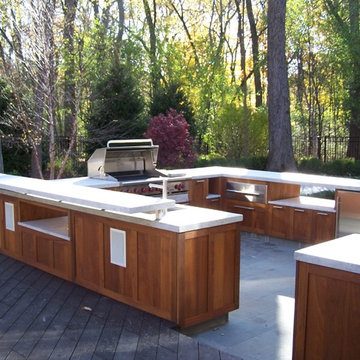 Shaker Style Wood Outdoor Kitchen