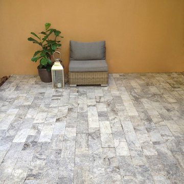 Silver Travertine Pavers - For Pool and Patio Projects