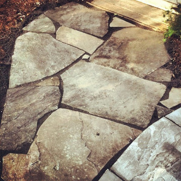 Simple Backyard Pathway with Natural Stone