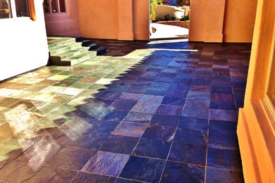 Slate tile patio, Rancho Santa Fe