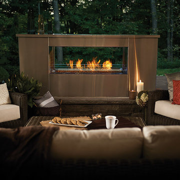 Sleek Outdoor Fireplace - Napoleon Fireplace