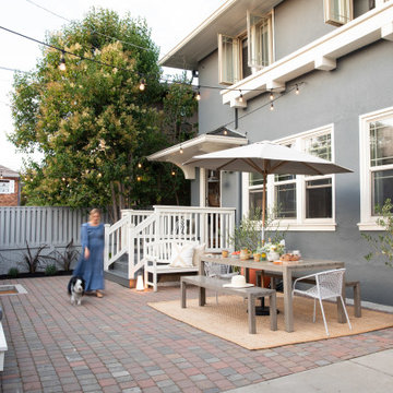 Small Front Yard and Backyard for a Craftsman in the City