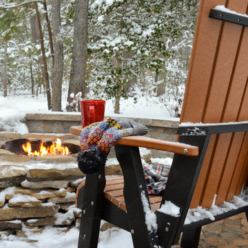 Snowy Morning Coffee by the Fire