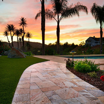 SoCal Outdoor Remodel: Pavers, Turf, and Elements