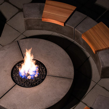 Social Circle Fire pit and Benches