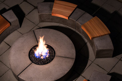 Social Circle Fire pit and Benches