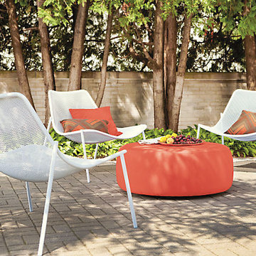 Soleil Lounge Chairs and Boyd Ottoman by R&B