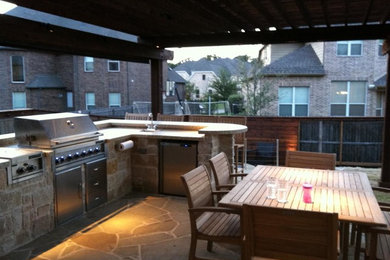 Patio - large traditional patio idea in Dallas