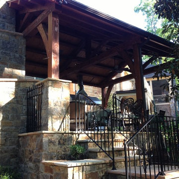 South Charlotte Timber Frame and Water Feature