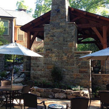 South Charlotte Timber Frame, Water Feature