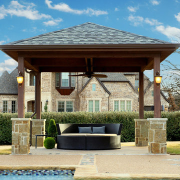 Southlake Pool Cabana and Remodeled Outdoor Living Patio
