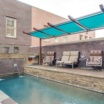 Southlake, TX - Brownstone Spa - Modern Outdoor Living