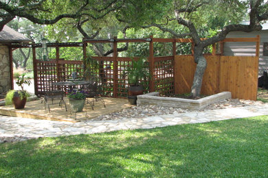 Inspiration for a large timeless patio remodel in Austin