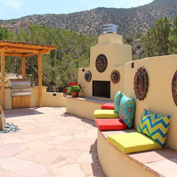 Southwest Patio and Fireplace Design