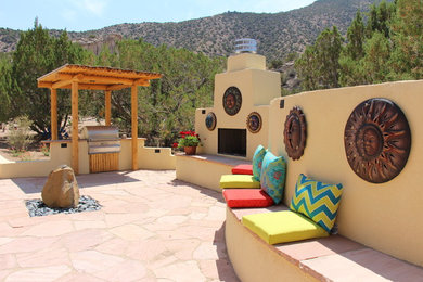 Patio - southwestern patio idea in Albuquerque