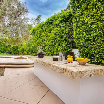 Spanish Colonial Revival Makeover - New Barbecue & Serving Counter