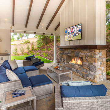 Outdoor Living w/ Fireplace Lounge Area