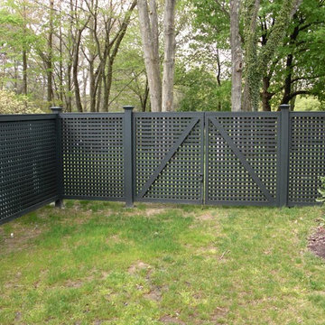 Square Lattice Fence & Double Gate