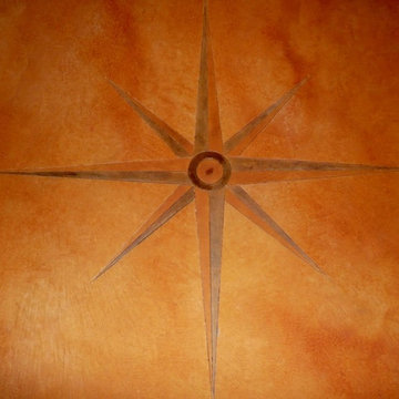 Stained Concrete with Decorative Design