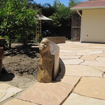 Staining Concrete - LastiSeal Stain & Sealer Applied to Flagstone Patio