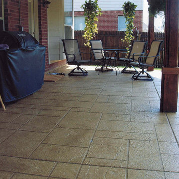 Stamped Concrete Overlay Patio