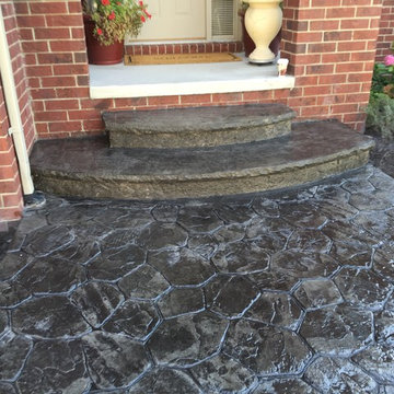 Stamped Concrete Patio and Walk, Shelby Twp Mi.