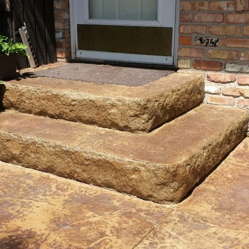 Stamped Concrete Steps and Patio