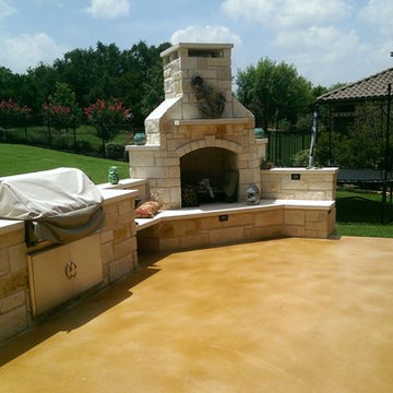 Steiner Ranch Fireplace, Patio and Outdoor Kitchen