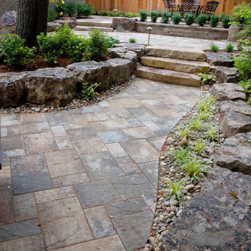Steps to Multiple Level Patio