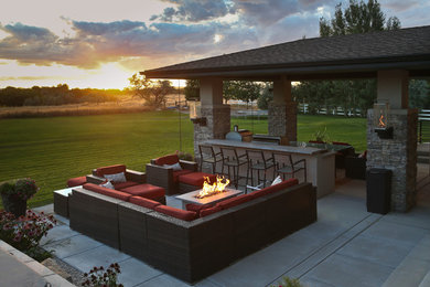 Inspiration for a contemporary patio remodel in Other
