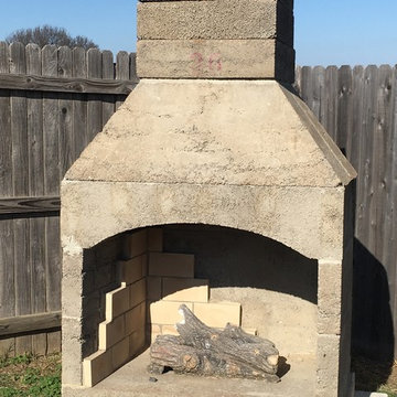 Stone Age Masonry Fireplace
