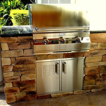 Stone built in Fire Magic Grill