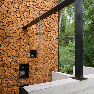 Immagine di un patio o portico stile rurale con nessuna copertura