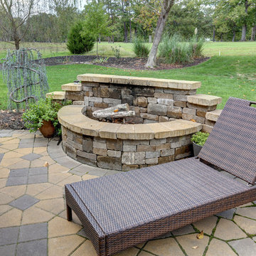 Stone Outdoor Fireplace