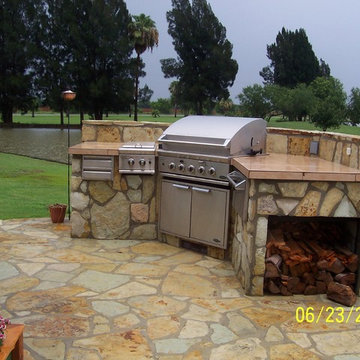Stone Patio and Barbecue