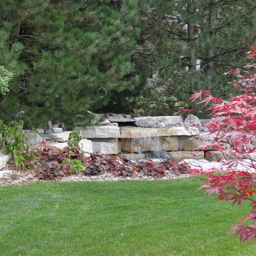 Stone Patio & Water Feature