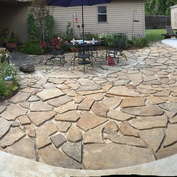 Stone patio extension