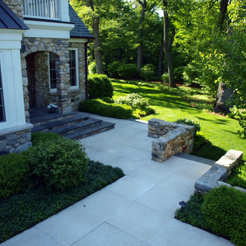 Stone Steps and Backyard Landscape