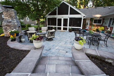 Mid-sized transitional patio photo in Kansas City
