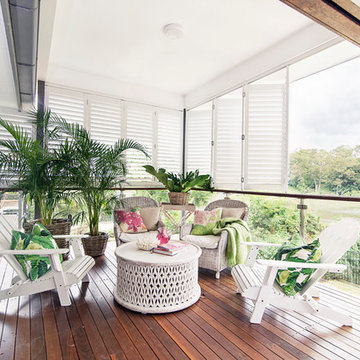 *Stylish Patio Enclosed with Aluminum Shutters