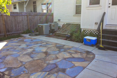 Tennessee blue brown flagstone patio