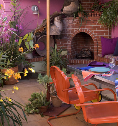 Eclectic Patio by Sandy Koepke