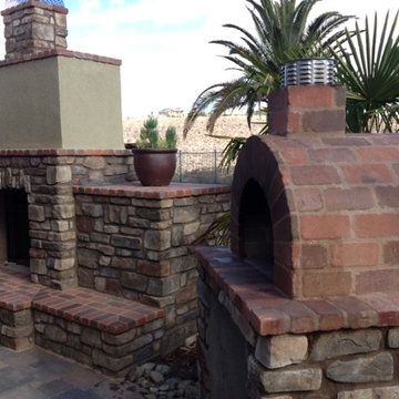 The Ball Family Wood Fired Pizza Oven & Fireplace Combo