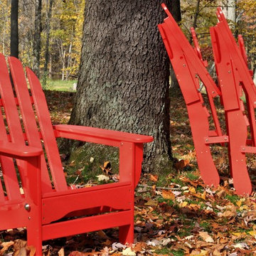 The Classic Adirondack Chair- Bright Red