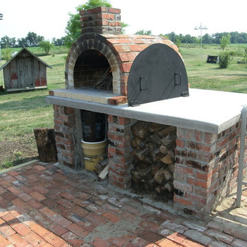 The Dearborn Family Wood Fired Brick Pizza Oven in Iowa by BrickWood Ovens